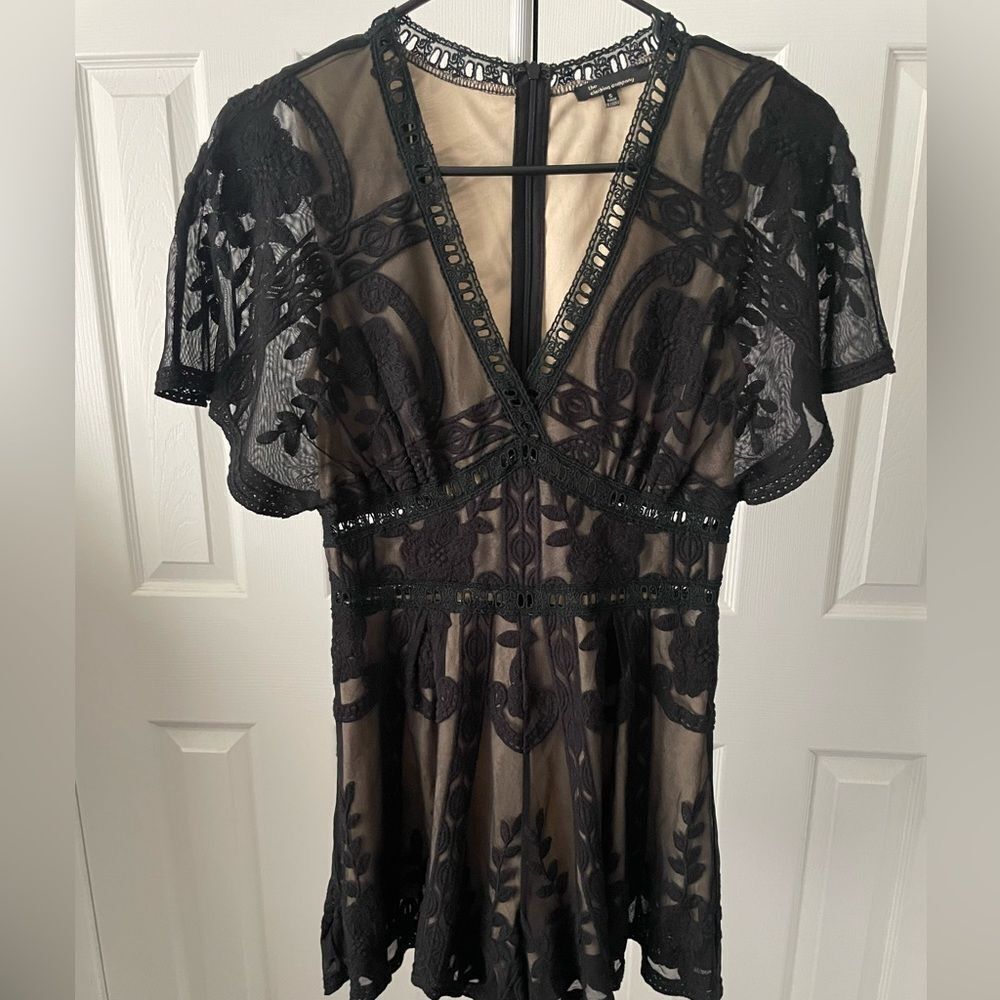 the clothing company Black Lace Romper Size Small